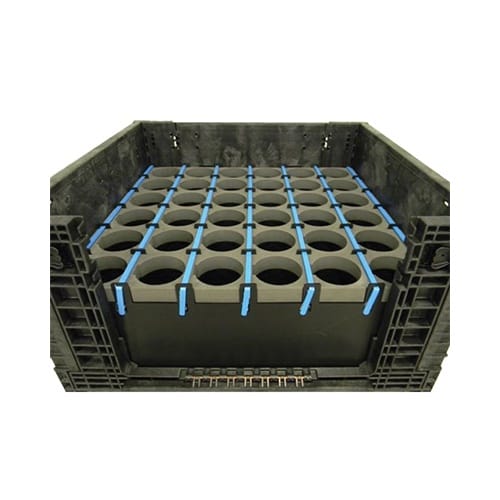 plastic bulk container with foam interior