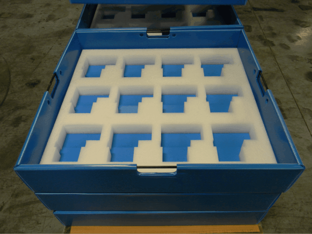 electronics packaging with foam dunnage